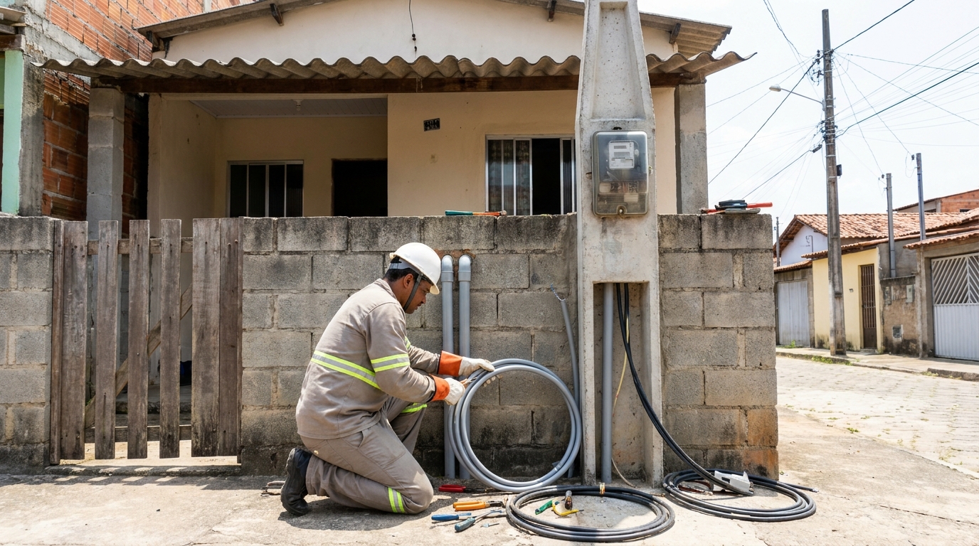 Instalacao de padrao de energia residencial em Indaiatuba‑SP
