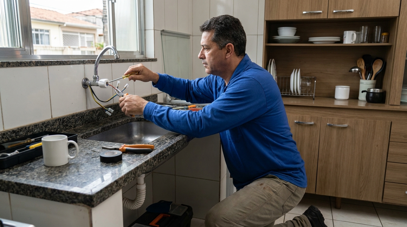 Troca de torneira eletrica em Indaiatuba‑SP
